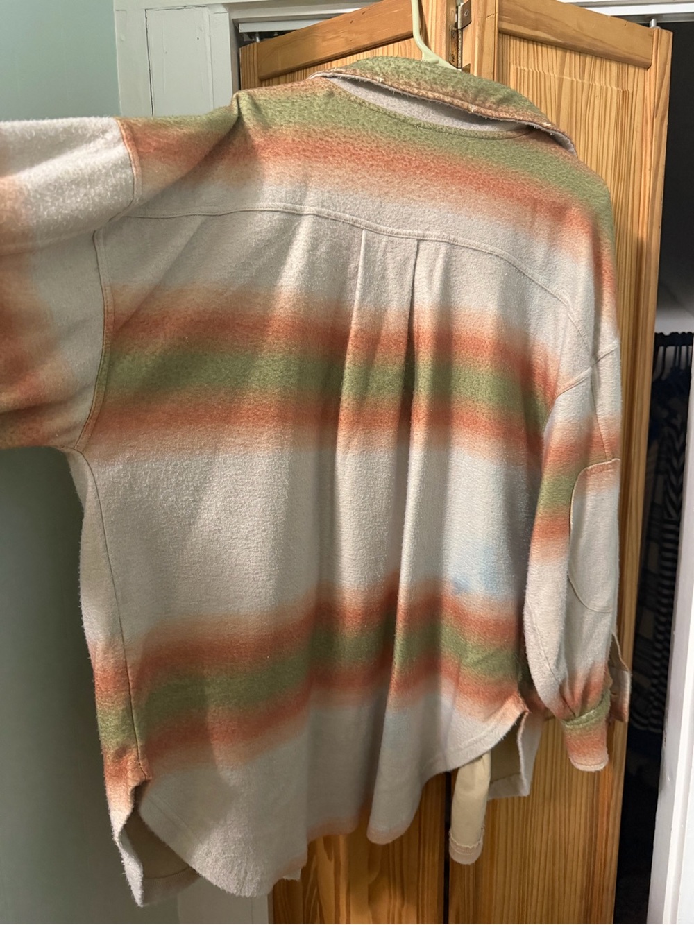 Free People Striped Ruby Jacket in Cream, Green & Rust - Picture 6 of 8
